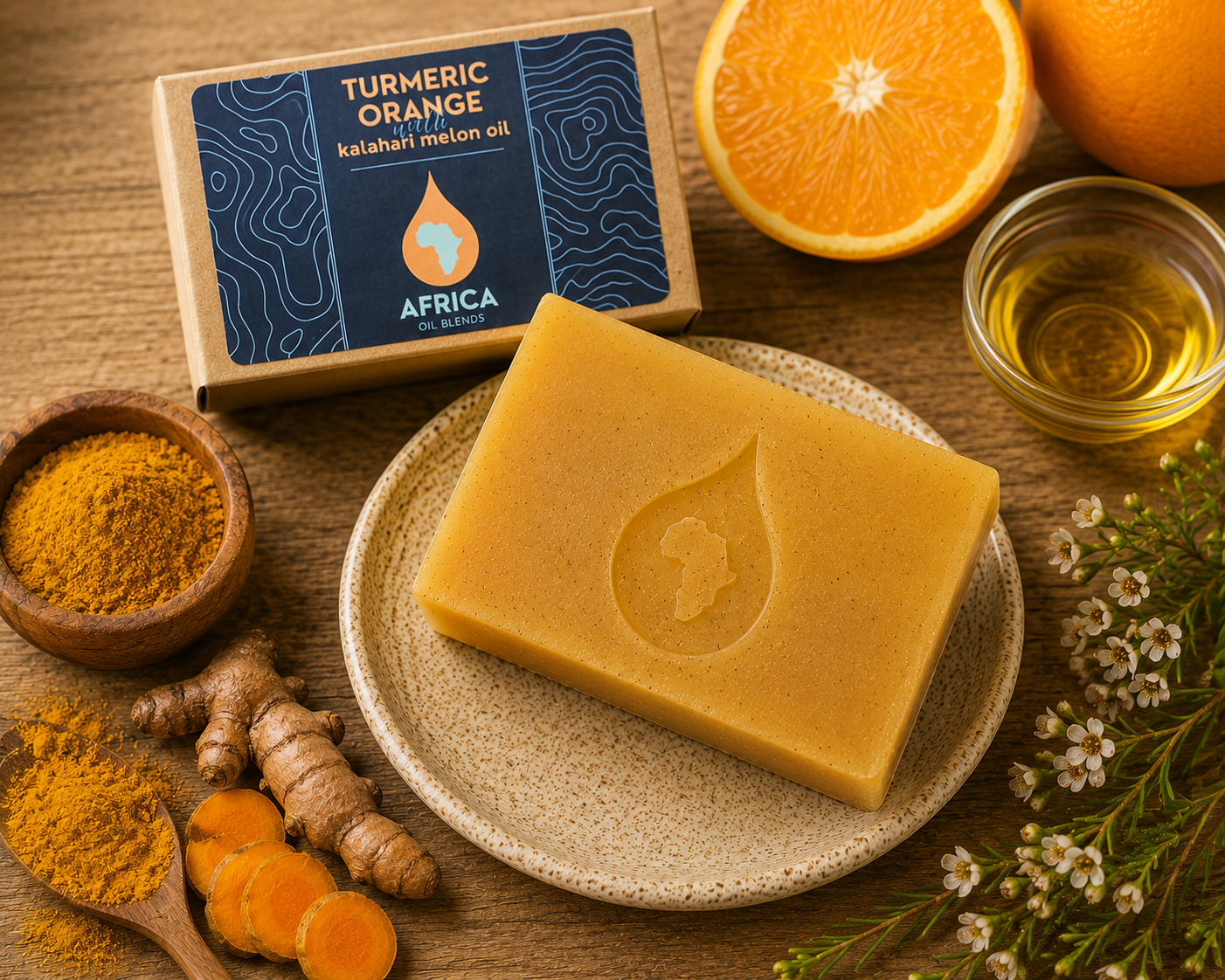 Turmeric and orange soap 120g